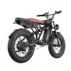 GT02 Pro Fat Tires Off Road Electric Bike 1400W Powerful Motor 7 Speed Gears Black Version