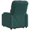 Stand up Massage Recliner Chair Dark Green Fabric