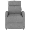 Massage Recliner Light Gray Fabric