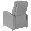 Massage Recliner Light Gray Fabric