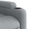 Electric Stand up Massage Recliner Chair Light Gray Fabric