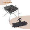 3-in-1 Camping Campfire Grill with Stainless Steel Grills Carrying Bag & Gloves