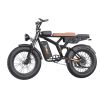 GT02 Pro Fat Tires Off Road Electric Bike 1400W Powerful Motor 7 Speed Gears Black Version