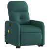 Electric Stand up Massage Recliner Chair Dark Green Fabric